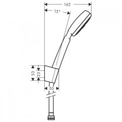 Hansgrohe Crometta 100 1jet Port Ручной душ 10см., с держателем, цвет: белый/хром