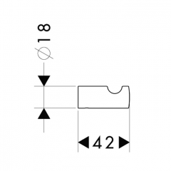 Hansgrohe Logis Крючок одинарный, подвесной, цвет: хром