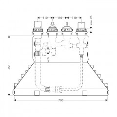Axor MyEdition Скрытая часть для смесителя на борт ванны, на 4 отверстия