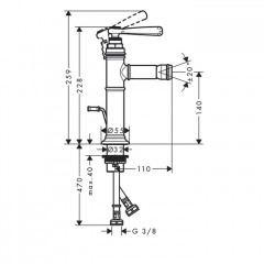 Axor Montreux Смеситель для биде, на 1 отв. цвет: хром