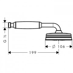 Axor Montreux Ручной душ, цвет: хром