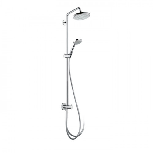 Hansgrohe Croma Душевая система Showerpipe: верхний душ 220 1jet, ручной душ, штанга для душа, держатель, цвет: хром