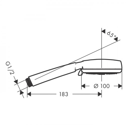 Hansgrohe Crometta 100 Vario Ручной душ 10см., с держателем, цвет: белый/хром