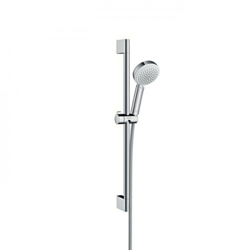 Hansgrohe Crometta Vario Душевой набор: штанга 65см., ручной душ 100, 3jet (Rain, Turbo Rain, массажная), шланг, цвет: белый/хром