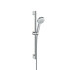 Hansgrohe Crometta Vario Душевой набор: штанга 65см., ручной душ 100, 3jet (Rain, Turbo Rain, массажная), шланг, цвет: белый/хром