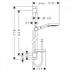 Hansgrohe Raindance Select Душевой набор, цвет: хром