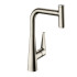 Hansgrohe Metris Смеситель для кухни на 1 отв, поворотный и выдвижной излив 2jet, цвет: сталь