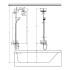Hansgrohe Croma E 280 1jet Душевая система Showerpipe с термостатом для ванны, хром
