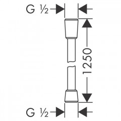 Hansgrohe Comfortflex Шланг, 1250мм, цвет: хром