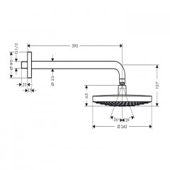 Hansgrohe Raindance Select S 240 Верхний душ, цвет: хром