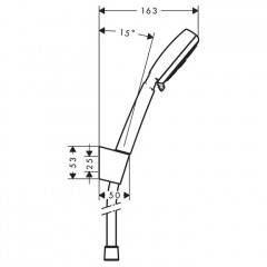 Hansgrohe Crometta 1jet Porter Ручной душ 10см., с держателем, цвет: белый/хром
