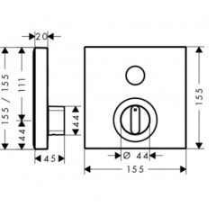 Hansgrohe Pura Vida Смеситель ShowerSelect, для 1 потребителя, СМ, внешняя часть, цвет: хром