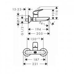 Hansgrohe Logis Cмеситель для раковины, цвет: хром