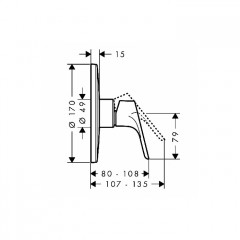 Hansgrohe Focus Смеситель для душа, встраиваемый, внешняя часть, цвет: хром