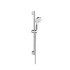 Hansgrohe Crometta Vario Unica Душевой набор: штанга 650mm, ручной душ, 1jet (Rain), EcoSmart, шланг, цвет: белый/хром