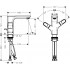 Axor Urquiola, Смеситель для раковины 120, с двумя рукоятками, цвет: хром
