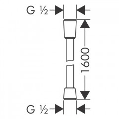 Hansgrohe Comfortflex Шланг, 160cм, цвет: хром