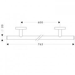 Hansgrohe Logis Полотенцедержатель 76.3см., цвет: полированная сталь