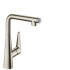 Hansgrohe Talis M51 Смеситель для кухни на 1 отв, поворотный излив: 18.5см с вытяжным душем, 2jet, h:15.2см, цвет: нержавейка