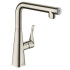Hansgrohe Metris Select Смеситель для кухни на 1 отв, поворотный излив, цвет: сталь