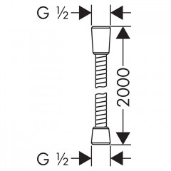 Hansgrohe Sensoflex Металлический шланг, цвет: хром
