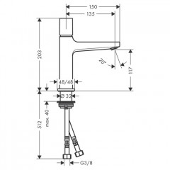Hansgrohe Metropol Смеситель для раковины, однорычажный, на 1 отв., излив: 15см., цвет: хром