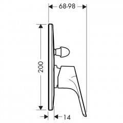 Hansgrohe Focus Смеситель для ванны однорычажный, встраиваемый, внешняя часть, цвет: хром