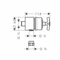 Axor Montreux, Fixfit Stop шланговое подсоединение, цвет: никель шлифованный