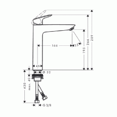 Hansgrohe Logis Смеситель для раковины, однорычажный, цвет: хром