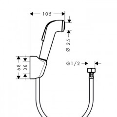 Hansgrohe Talis S Гигиенический душ, цвет: белый
