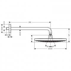 Hansgrohe Raindance Select S 300 Верхний душ Ø30,1см, настенный, цвет: хром
