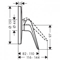Hansgrohe Novus Однорычажный смеситель для душа, скрытый монтаж, внешняя часть, цвет: хром