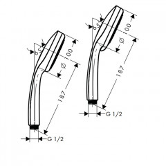 Hansgrohe Croma 100 Vario Ручной душ, цвет: хром