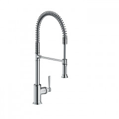 Axor Montreux Смеситель для кухни, однорычажный, на 1 отв., с выдвижной лейкой, цвет: сталь