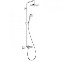 Hansgrohe Croma Select S 180 SHP Душевая система, верхний душ 187мм, с ручным душем и смесителем, цвет: белый/хром