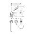 Hansgrohe Talis S, Смеситель на борт ванны, на 3 отверстия, Цвета: хром