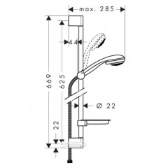 Hansgrohe Crometta 85 Vario Душевой набор, цвет: хром