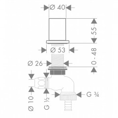 Axor Starck Кухонный запорный вентиль, цвет: хром