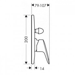 Hansgrohe Logis Смеситель для ванны, однорычажный, СМ, внешняя часть, цвет: хром
