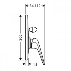 Hansgrohe Novus Однорычажный смеситель для ванны, скрытый монтаж, внешняя часть, цвет: хром