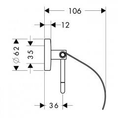 Hansgrohe Logis Держатель для т/б., настенный, цвет: хром