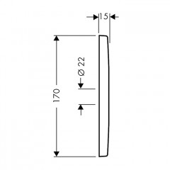 Axor Citterio Настенная/потолочная панель для верхнего душа, цвет: хром