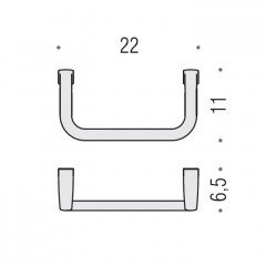 Colombo Lulu Полотенцедержатель 22см, цвет: хром