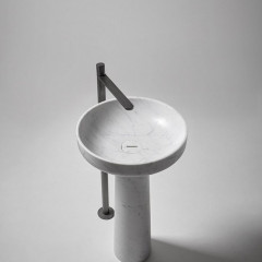 Antonio Lupi Indigo Смеситель для раковины, напольный, на 1 отв., излив: 335мм (внешняя часть), цвет: графит