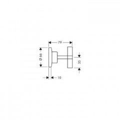 Axor Citterio Запорный вентиль, СМ, цвет: хром