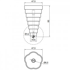 ANTONIO LUPI INTRECCIO Раковина напольная Ø475x850 мм., слив в пол, с самотёчным донным клапаном, сифоном, гибким шлангом, Marmo Carrara