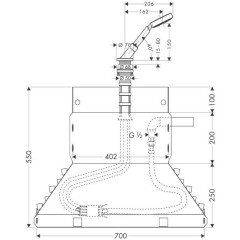 Axor Starck Набор Secuflex на край ванны, с ручным душем, цвет: хром