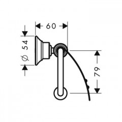 Axor Montreux Держатель для туалетной бумаги, подвесной, цвет: шлиф.никель