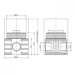 Antonio Lupi Indigo Смеситель для раковины, напольный, на 1 отв., излив: 335мм (внешняя часть), цвет: графит
