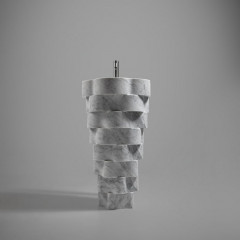 ANTONIO LUPI INTRECCIO Раковина напольная Ø475x850 мм., слив в пол, с самотёчным донным клапаном, сифоном, гибким шлангом, Marmo Carrara